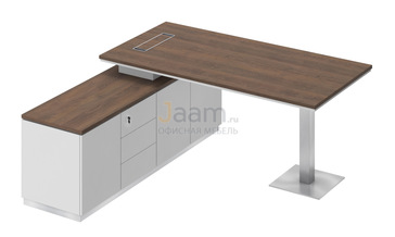 Кабинет руководителя Стол на опорной тумбе левый СИ 101л