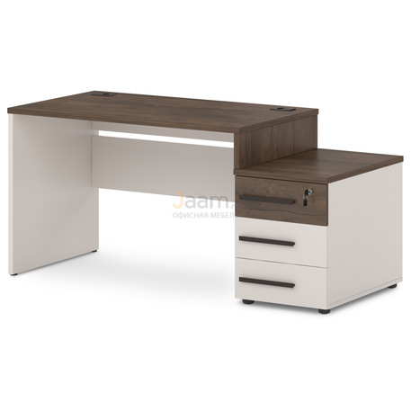 Мебель для персонала Стол с опорной тумбой правый T-24пр
