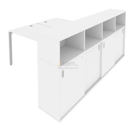 Мебель для персонала Рабочая станция с опорным шкафом-купе Б.РС-СШК-4.3