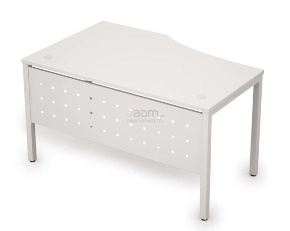 Мебель для персонала Стол криволинейный с экраном из металла правый 6МК.023