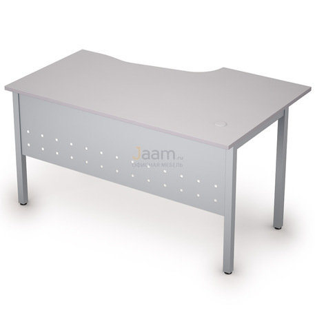 Мебель для персонала Стол криволинейный на металлических опорах левый 2МК.122