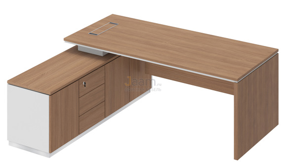 Кабинет руководителя Стол на опорной тумбе левый СИ 108л
