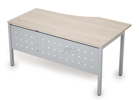 Мебель для персонала Стол криволинейный с экраном из металла левый 6МК.020