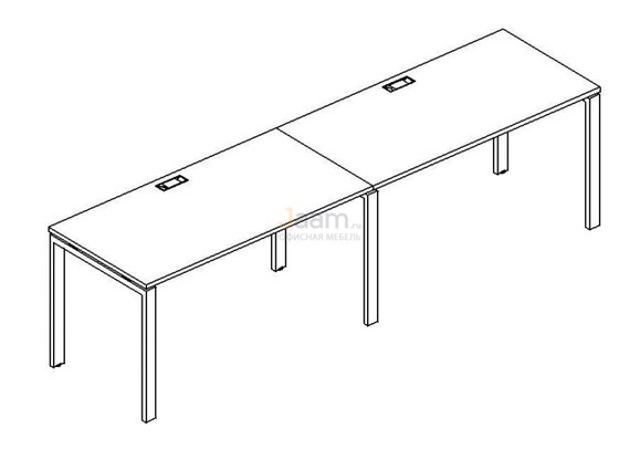 Мебель для персонала Рабочая станция на металлокаркасе UNO Б1 014-2 БП