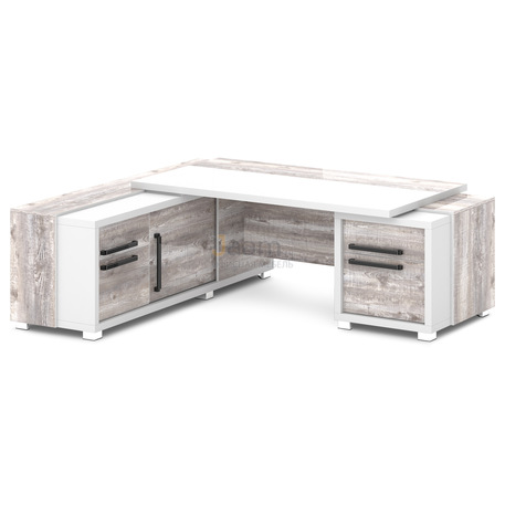 Кабинет руководителя Стол руководителя с греденцией и тумбой L-118пр/л