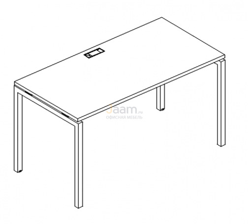 Мебель для персонала Стол письменный на металлокаркасе DUE Б2 014 БП