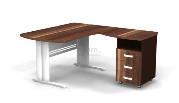 Мебель для персонала Угловое рабочее место на L-обр. каркасе правое B172/1