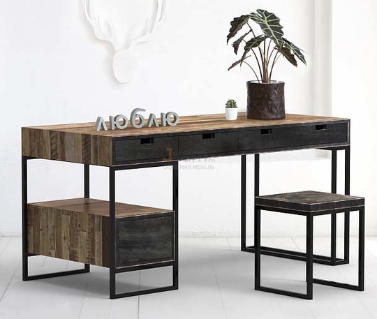 Мебель для персонала Стол рабочий BOXER OLD WOOD