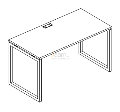 Мебель для персонала Стол письменный на металлокаркасе QUATTRO Б4 014 БП