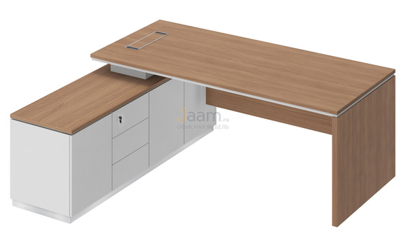 Кабинет руководителя Стол на опорной тумбе левый СИ 108л