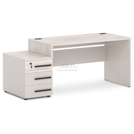 Мебель для персонала Стол с опорной тумбой левый T-25л