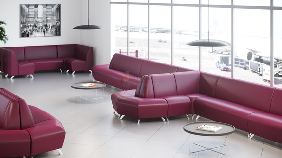 Офисный диван Интер хром