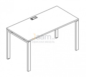 Мебель для персонала Стол письменный на металлокаркасе UNO Б1 024 БП