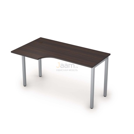 Мебель для персонала Стол криволинейный на металлических опорах левый 2М.142