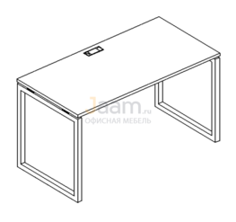 Мебель для персонала Стол письменный на металлокаркасе QUATTRO Б4 012 БП