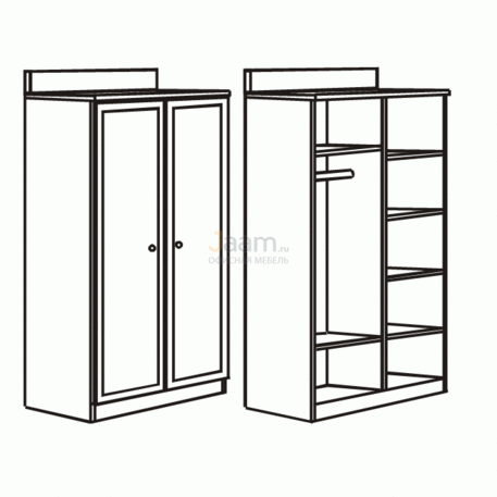Мебель для гостиниц Гардероб с полками с воротником R6802V