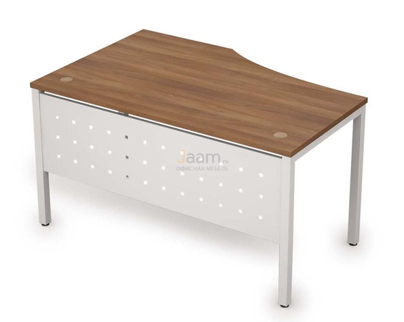 Мебель для персонала Стол криволинейный с экраном из металла правый 6МК.023