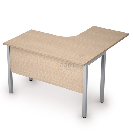 Мебель для персонала Стол криволинейный на металлических опорах левый 2МД.128