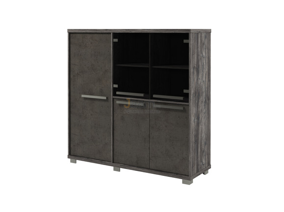 Кабинет руководителя Офисный шкаф трёхсекционный с 4 полками Z-33-11 левый