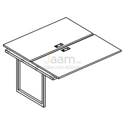 Мебель для персонала Секция стола рабочей станции на металлокаркасе QUATTRO Б4 173-1 БП