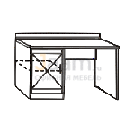 Мебель для гостиниц Стол письменный с тумбой под минибар левый ГР 620 ОАН