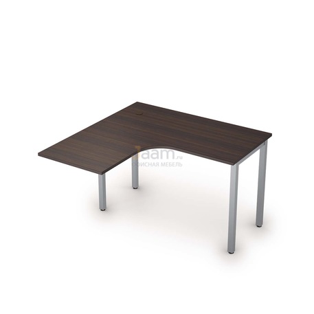 Мебель для персонала Стол криволинейный на металлических опорах левый 2М.128