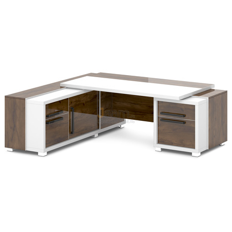 Кабинет руководителя Стол руководителя с греденцией и тумбой L-118пр/л