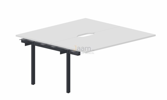 Мебель для персонала Составной стол на 2 рабочих места PEN2TPV168 - (2 эргономичных выреза) приставной элемент