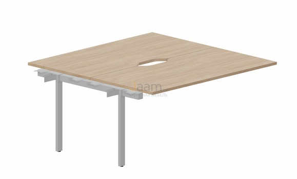 Мебель для персонала Составной стол на 2 рабочих места PEN2TPV168 - (2 эргономичных выреза) приставной элемент