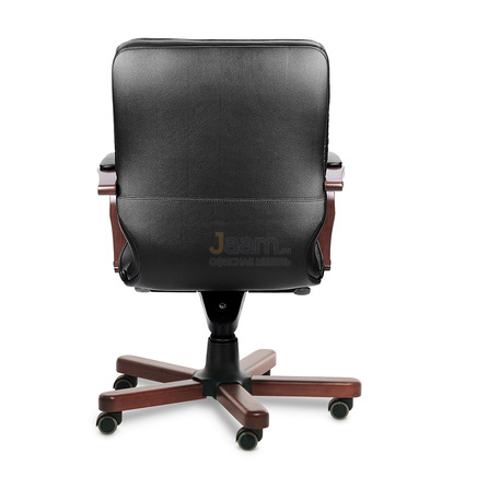 Кресло LEEDS WOOD B кожа+кож.зам.