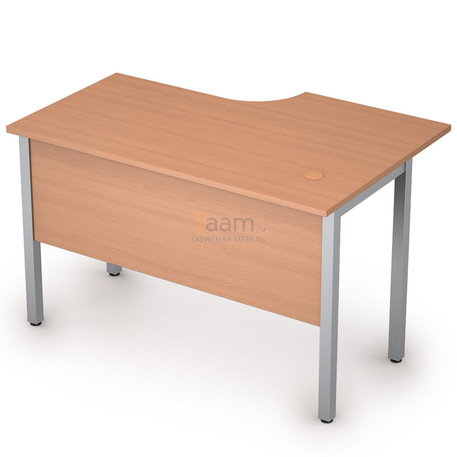 Мебель для персонала Стол криволинейный на металлических опорах левый 2МД.141