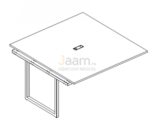 Стол для переговоров Секция стола для переговоров на металлокаркасе QUATTRO Б4 135-1 БП