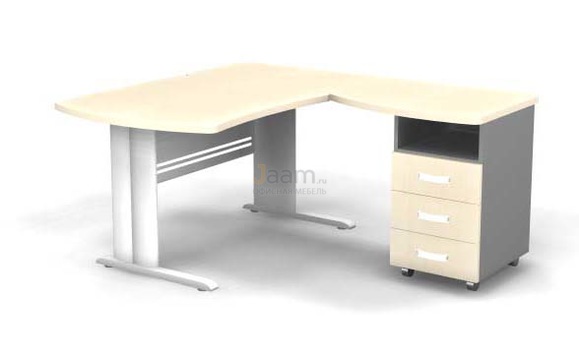 Мебель для персонала Угловое рабочее место на L-обр. каркасе правое B172/1