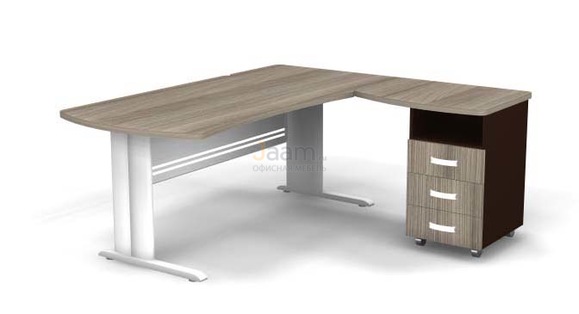 Мебель для персонала Угловое рабочее место на L-обр. каркасе правое B178/1