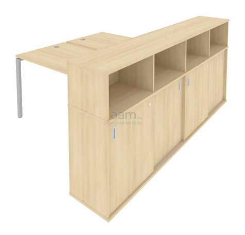 Мебель для персонала Рабочая станция с опорным шкафом-купе Б.РС-СШК-4.3