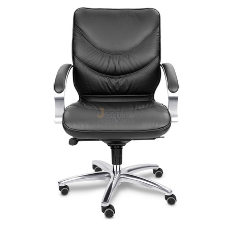 Кресло LEEDS CHROME B кожа+кож.зам.