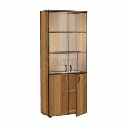 Мебель для персонала Офисный шкаф со стеклом пр./бронза ЛФ217