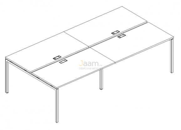 Мебель для персонала Рабочая станция на металлокаркасе DUE Б2 178-2 БП
