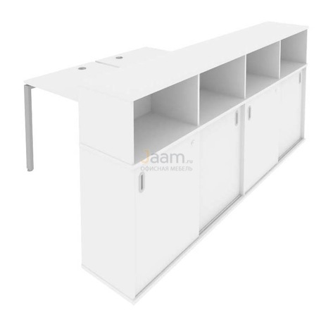 Мебель для персонала Рабочая станция с опорным шкафом-купе Б.РС-СШК-4.2
