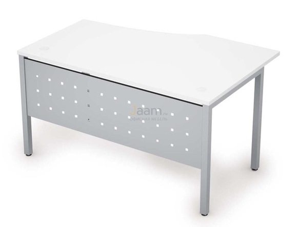 Мебель для персонала Стол криволинейный с экраном из металла левый 6МК.022