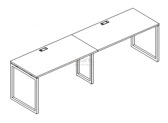 Мебель для персонала Рабочая станция на металлокаркасе QUATTRO Б4 004-2 БП
