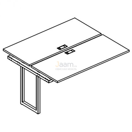 Мебель для персонала Секция стола рабочей станции на металлокаркасе QUATTRO Б4 171-1 БП