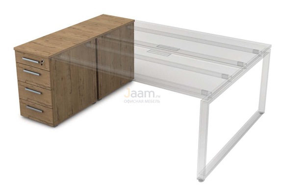 Мебель для персонала Офисная тумба приставная с ящиками 9ТП.002.1