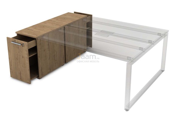 Мебель для персонала Офисная тумба с выкатной секцией 9ТП.012.2