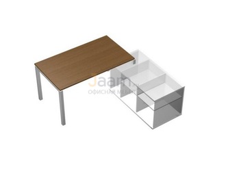 Мебель для персонала Стол рабочий (120) на опорной тумбе правой КВ 0111