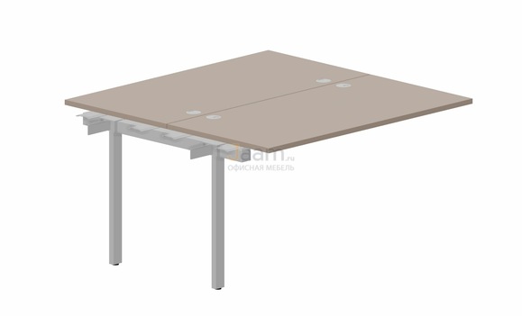 Мебель для персонала Составной стол на 2 рабочих места PEN2TPG147 - (4 громмета) приставной элемент