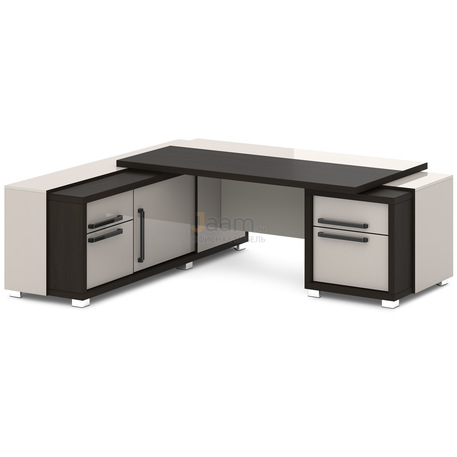 Кабинет руководителя Стол руководителя с греденцией и тумбой L-118пр/л
