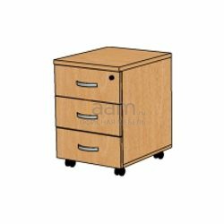 Мебель для персонала Офисная тумба мобильная с 3 ящ. с замком ТФ210