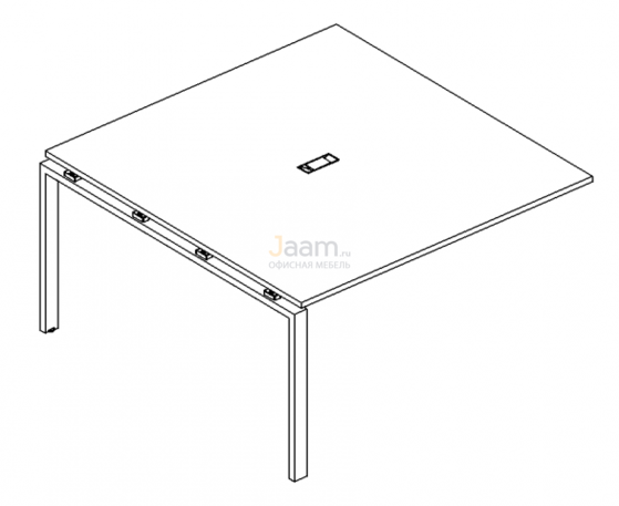 Стол Секция стола для переговоров на металлокаркасе UNO Б1 132-1 БП