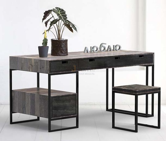 Мебель для персонала Стол рабочий BOXER OLD WOOD